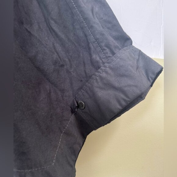 UGG Hallie Waterproof Coated Cotton Cape Poncho Trench Coat Jacket Hood Pocket M - Picture 7 of 16